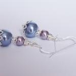 Purple Bridesmaids Earrings - Vintage Inspired..