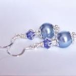 Tanzanite And Blue Vintage Earrings For..