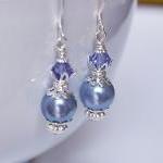Tanzanite And Blue Vintage Earrings For..