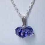 Purple Crystal Pendant - Swarovski Bridesmaid..
