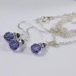 Purple Bridesmaids Jewelry Set, Weddings - Bridal..