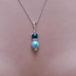 Pearl Jewelry - Blue Pearl Pendant - Bridesmaids..