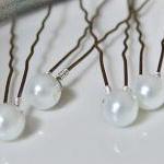 Pearl Hair Pins - Custom Colours Shown In White...
