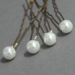 Pearl Hair Pins - Custom Colours Shown In White...