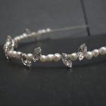 Pearl Headband / Diamante Stones And Freshwater..