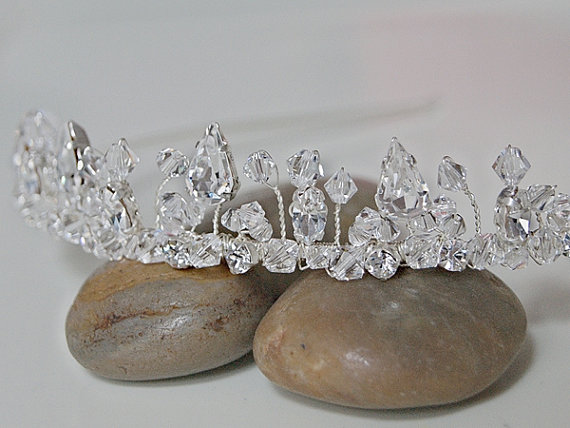 Tiara, Wedding Hair Accessory - Crystals And Rhinestones, Bridal Hair Accessory Wedding And Proms