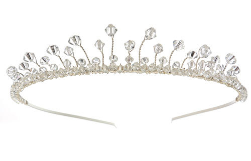 Wedding Tiara - Swarovski Crystal, Silver, Bridal Hair Accessories