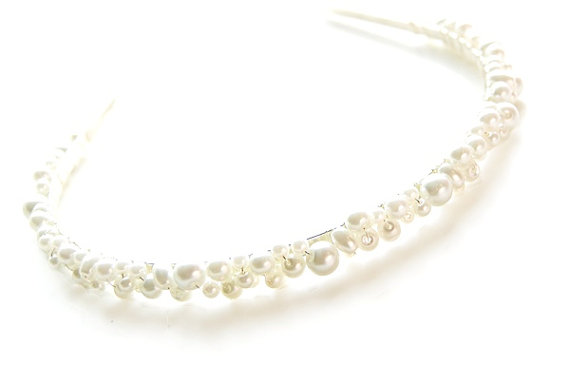 Pearl Headband - White Pearl Wedding Headband (alice Band)